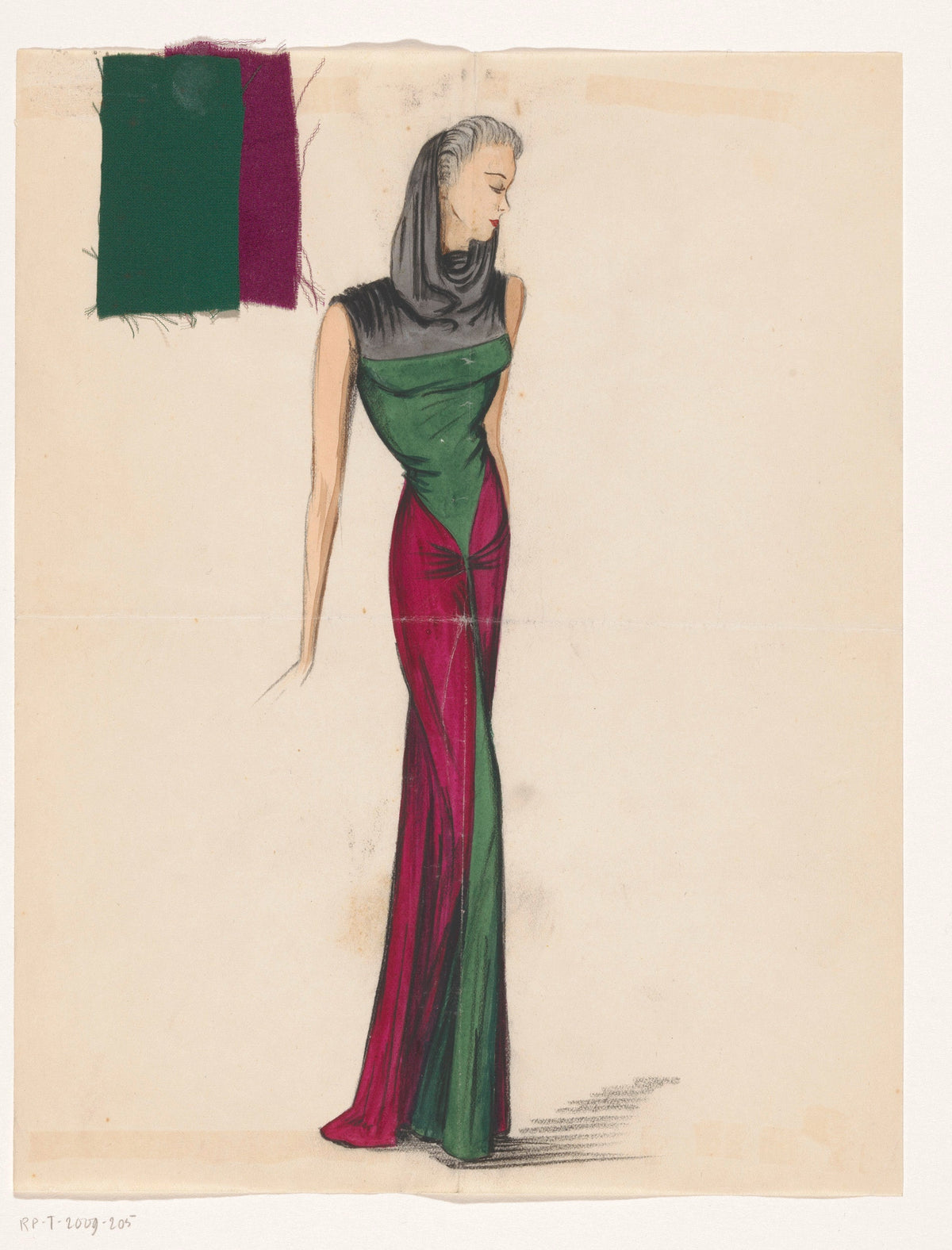 A dress design by Madame Grès for a runway. Photo by Wikicommons.