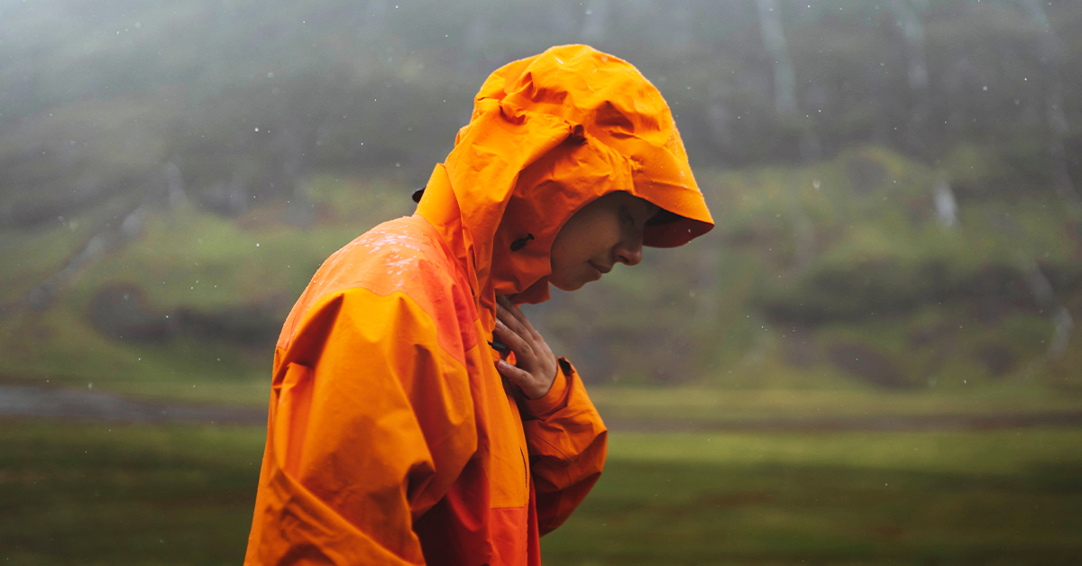 Prepare for the weather wearing a Raincoat