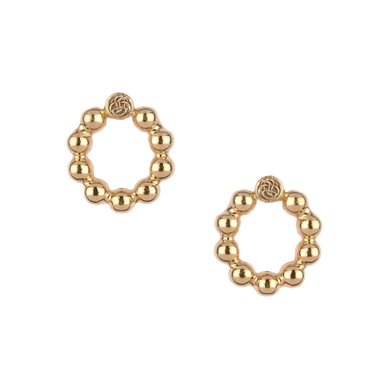 Artfully designed stud gold earrings ideal for those seeking a distinctive and fashionable accessory.