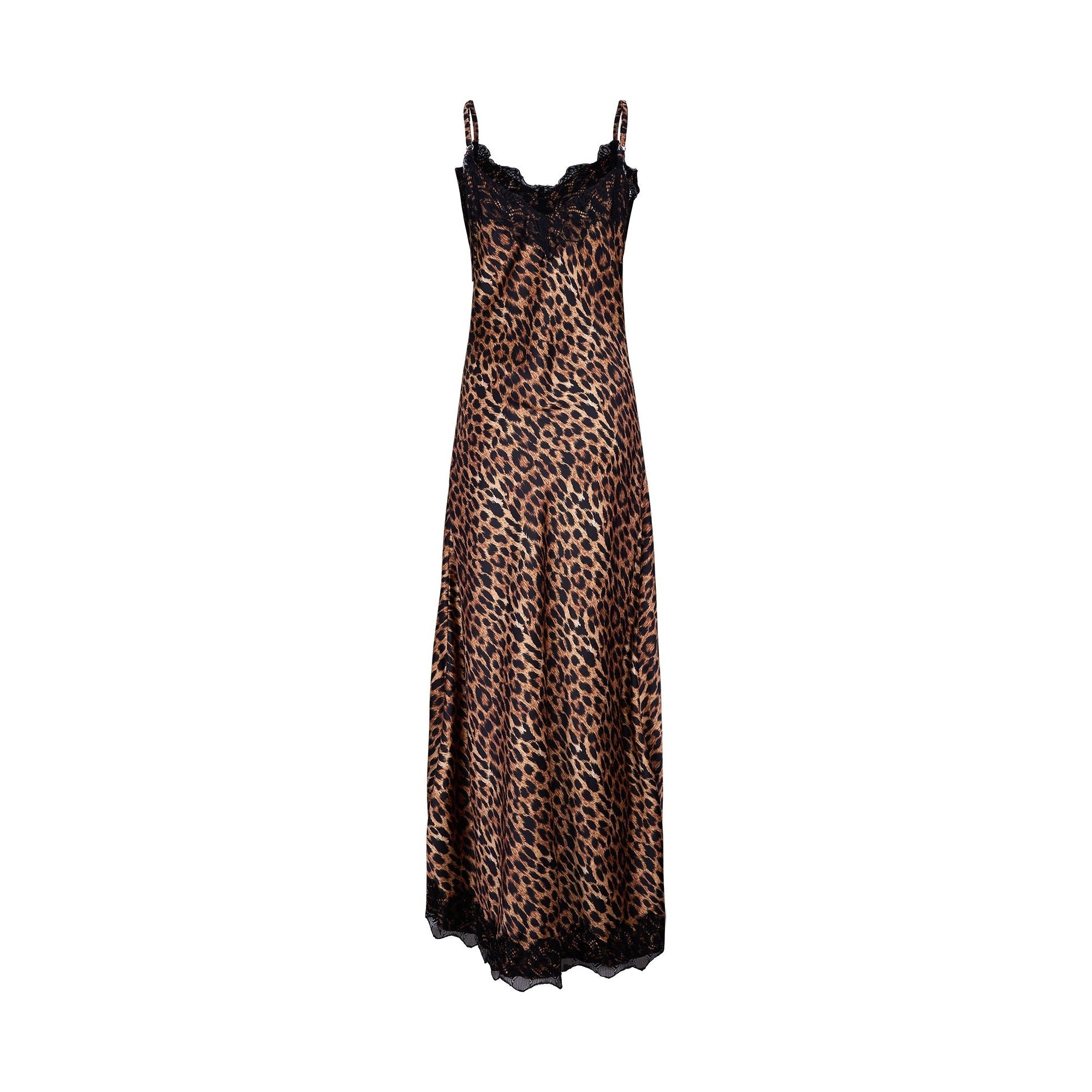 Slip dress largo cheetah