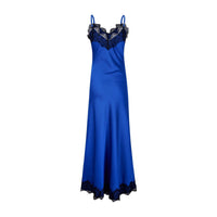 Slip dress largo royal blue