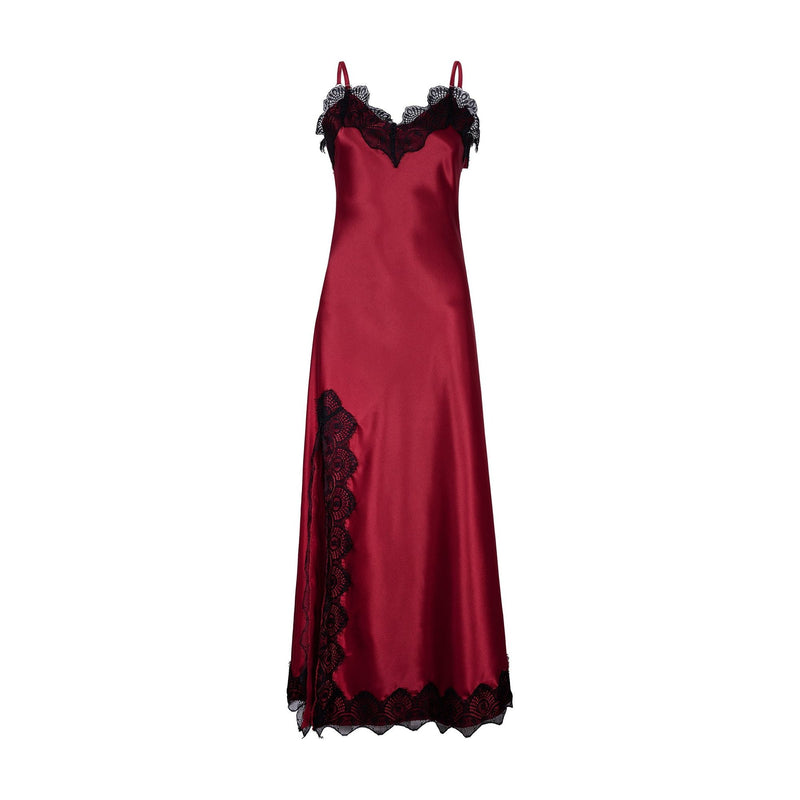 Slip dress largo tinto