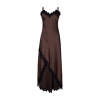 Slip dress largo chocolate