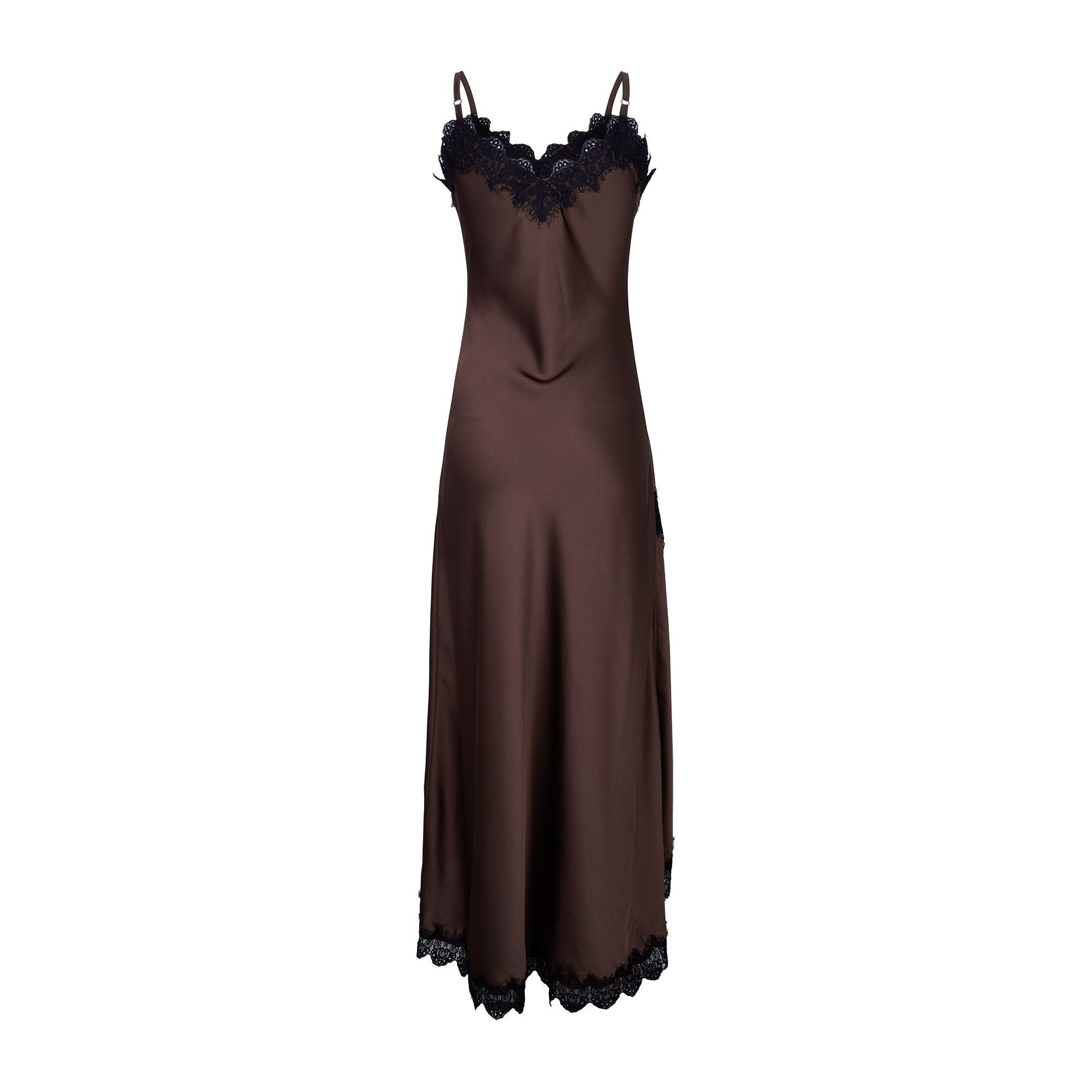 Slip dress largo chocolate