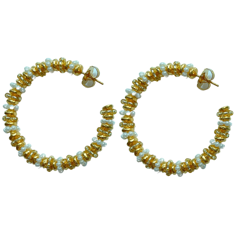 Formation Beaded Maxi Hoops