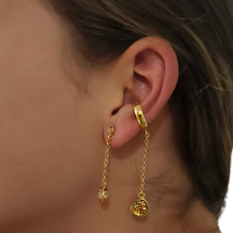 Gold Ear cuff Asymetrical