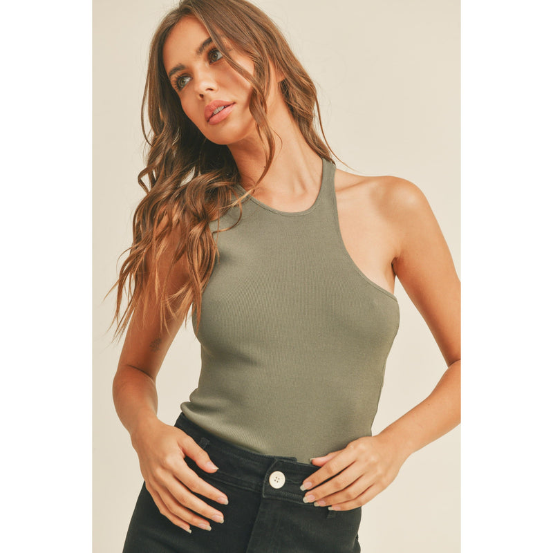 Top Backless Olive