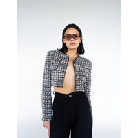 Crop Blazer tipo Channel