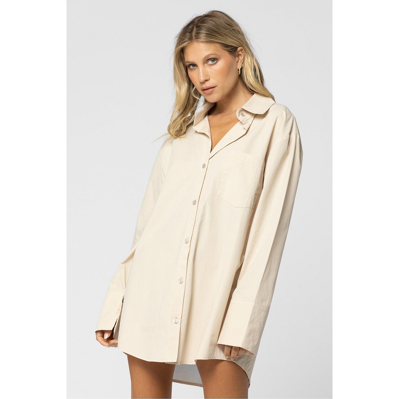 Boyfriend oversized Shirt Beige