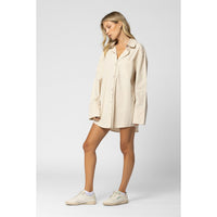 Boyfriend oversized Shirt Beige