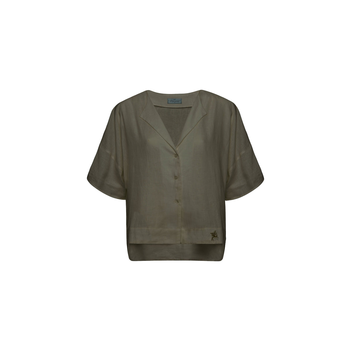 Short Manga Blouse Olive Green Water