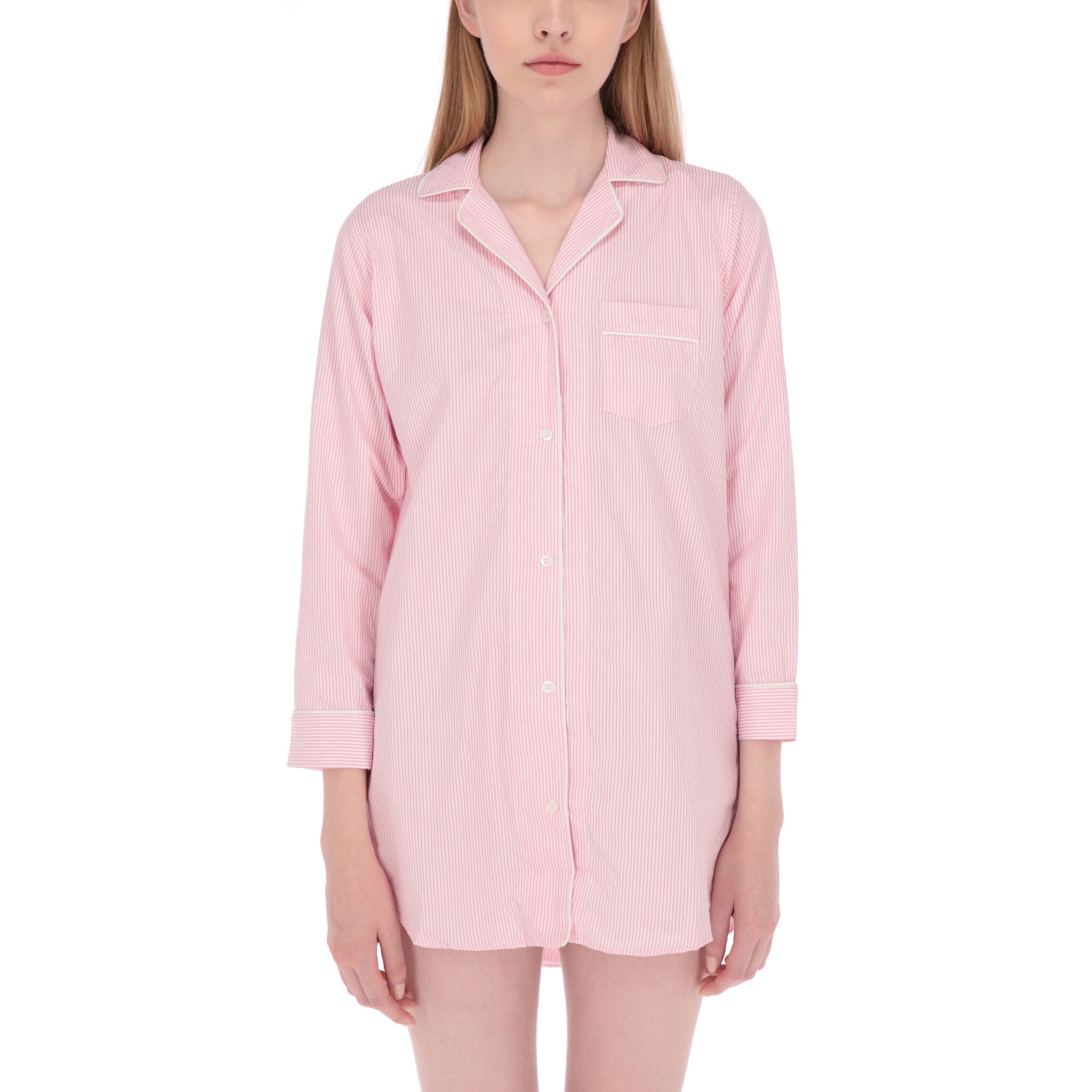 Creta Pink Stripes Boyfriend Shirt