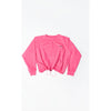 Crewneck With Adjustable Fuchsia Elastic