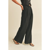 Highwaisted wideleg pants negro